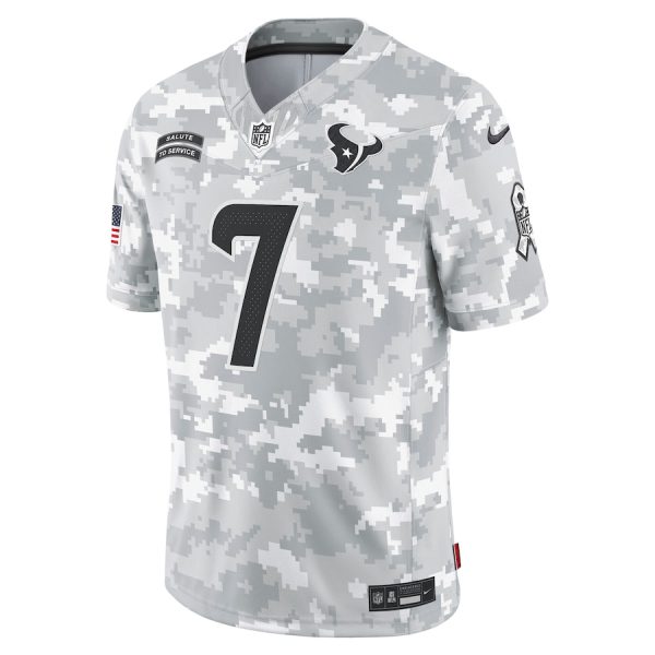 Men's Houston Texans C.J. Stroud Nike Nike Arctic Camo 2024 Salute to Service Limited Jersey - GNE DROP006