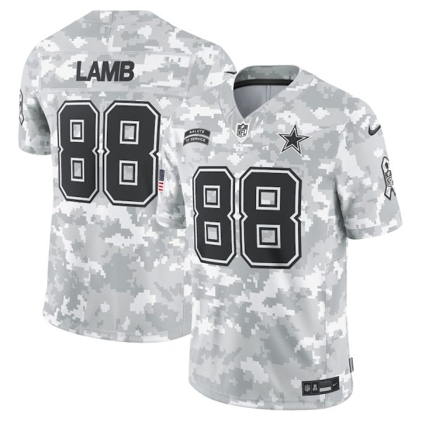 Men's Dallas Cowboys CeeDee Lamb Nike Arctic Camo 2024 Salute to Service Limited Jersey - GNE DROP061