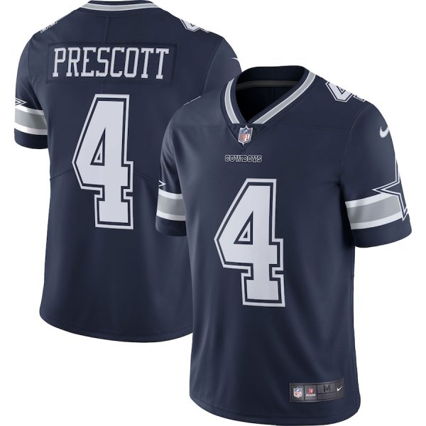 Men's Dallas Cowboys Dak Prescott Nike Navy Vapor Limited Player Jersey - GNE DROP069