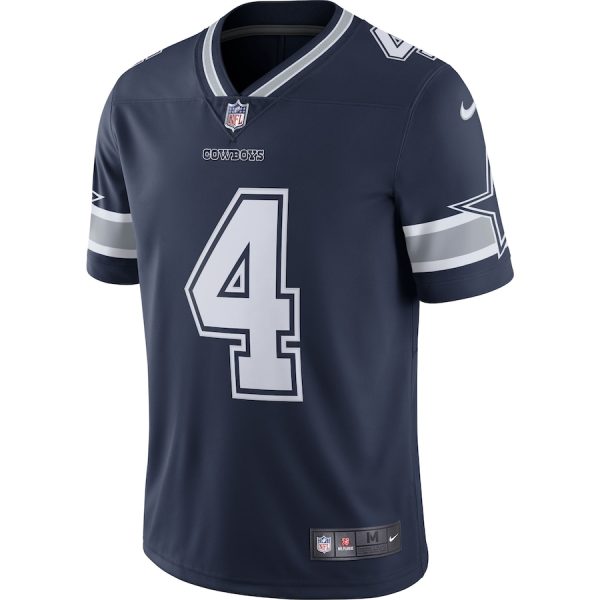 Men's Dallas Cowboys Dak Prescott Nike Navy Vapor Limited Player Jersey - GNE DROP069