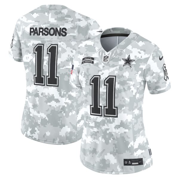 Women's Dallas Cowboys Micah Parsons Nike Arctic Camo 2024 Salute to Service Limited Jersey - GNE DROP071
