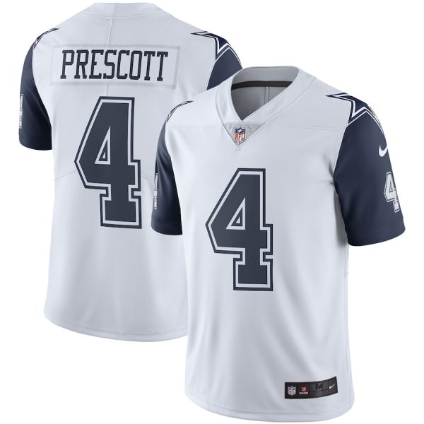 Men's Dallas Cowboys Dak Prescott White Nike Color Rush Vapor Limited Jersey - GNE DROP074