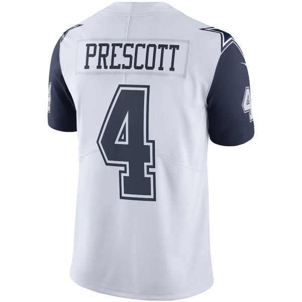 Men's Dallas Cowboys Dak Prescott White Nike Color Rush Vapor Limited Jersey - GNE DROP074