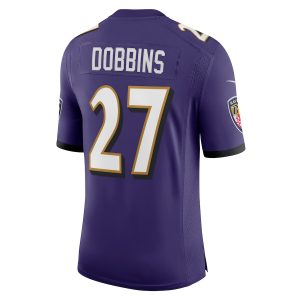 Men's Baltimore Ravens J.K. Dobbins Nike Purple Vapor Limited Jersey - GNE DROP189