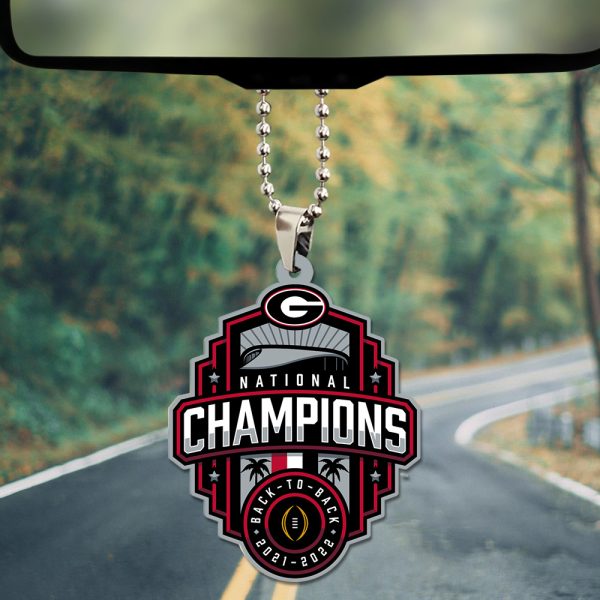 Georgia Bulldogs Football Custom Shape 2-sided Acrylic Car Ornament - TANTN 9819