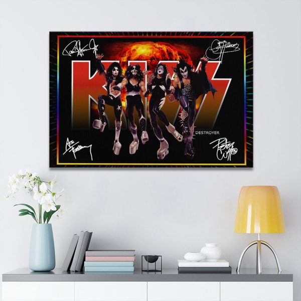 Kiss Band Rectangle Canvas With Inner Frame - HOATT 7354