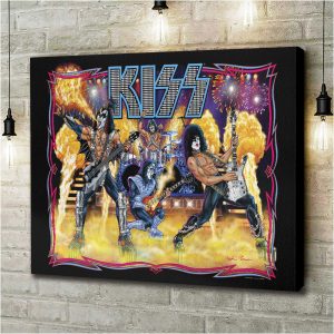 Kiss Band Rectangle Canvas With Inner Frame - HOATT 7597