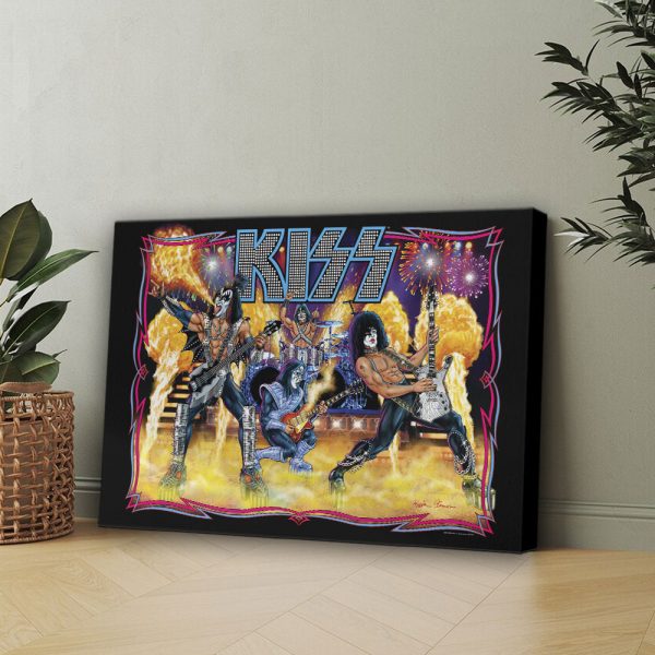 Kiss Band Rectangle Canvas With Inner Frame - HOATT 7597