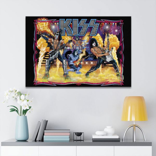 Kiss Band Rectangle Canvas With Inner Frame - HOATT 7597