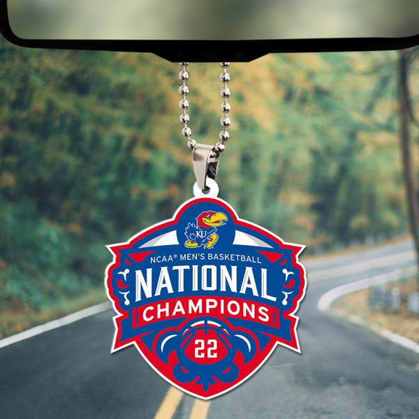 Kansas Jayhawks Men's Basketball Custom Shape 2-sided Acrylic Car Ornament - TANTN 9825