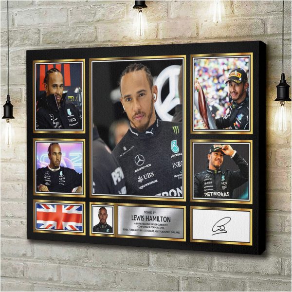 Lewis Hamilton Rectangle Canvas With Inner Frame - HOATT 7558