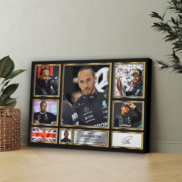 Lewis Hamilton Rectangle Canvas With Inner Frame - HOATT 7558