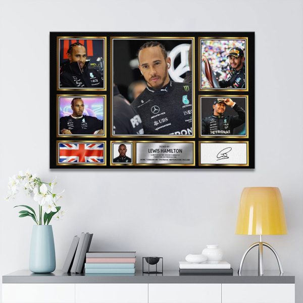 Lewis Hamilton Rectangle Canvas With Inner Frame - HOATT 7558