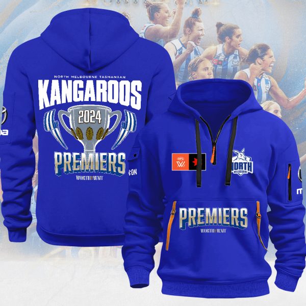 North Melbourne FC 2D Quarter Zip Hoodie - MAITM 9066