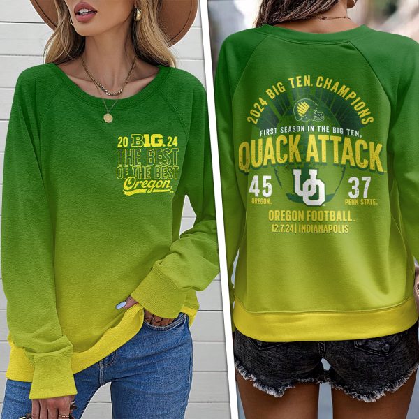 Oregon Ducks Football Round Neck Raglan Sleeve Sweatshirt – HOATT 7761