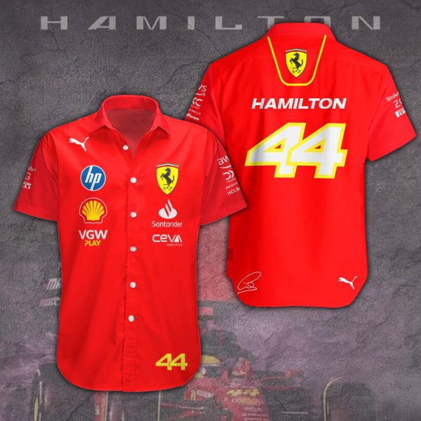 Scuderia Ferrari x Lewis Hamilton Short Sleeve Dress Shirt – TANTN 9876.1