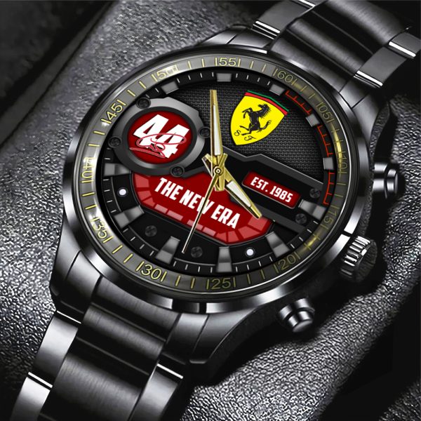 Scuderia Ferrari x Lewis Hamilton Black Stainless Steel Watch - HOATT 7632