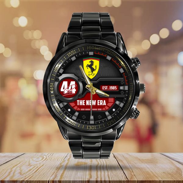 Scuderia Ferrari x Lewis Hamilton Black Stainless Steel Watch - HOATT 7632