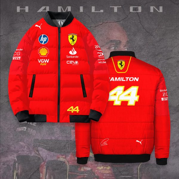 Scuderia Ferrari x Lewis Hamilton 3D Bomber Puffer Jacket - TANTN 9878
