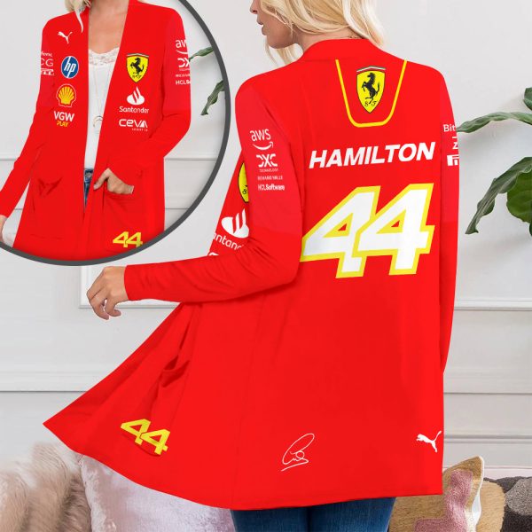 Scuderia Ferrari x Lewis Hamilton Women's Patch Pocket Cardigan - TANTN 9930