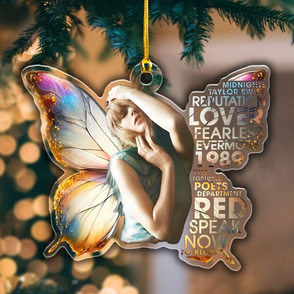 Taylor Swift Custom Shape Clear 1-sided Car Ornament - HOATT 7485