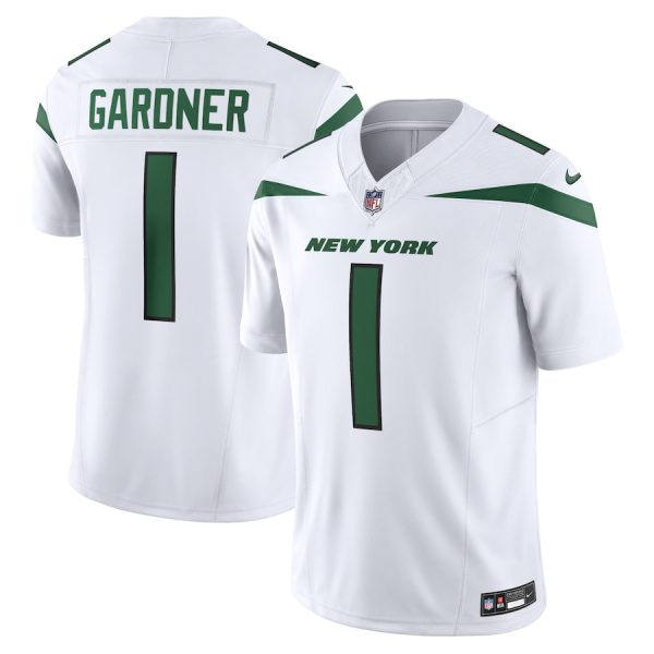 Men's New York Jets Ahmad Sauce Gardner Nike White Vapor F.U.S.E. Limited Jersey - GNE DROP432