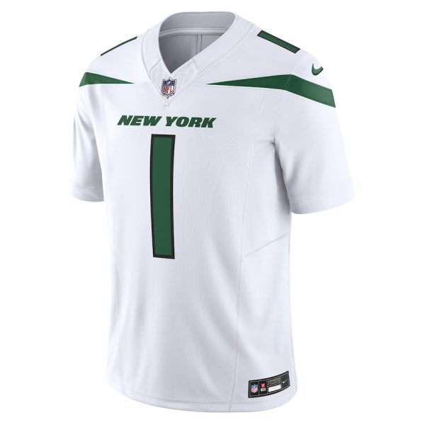 Men's New York Jets Ahmad Sauce Gardner Nike White Vapor F.U.S.E. Limited Jersey - GNE DROP432