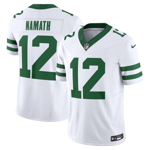 Men's New York Jets Joe Namath Nike Legacy White Vapor F.U.S.E. Limited Jersey - GNE DROP431