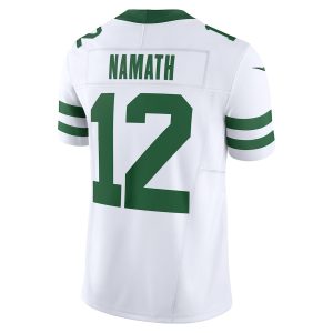 Men's New York Jets Joe Namath Nike Legacy White Vapor F.U.S.E. Limited Jersey - GNE DROP431