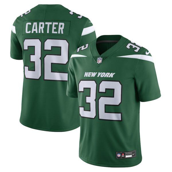 Men's New York Jets Michael Carter Nike Green Vapor F.U.S.E. Limited Jersey - GNE DROP435