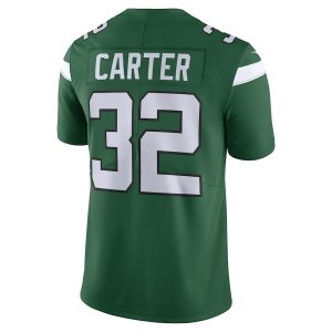Men's New York Jets Michael Carter Nike Green Vapor F.U.S.E. Limited Jersey - GNE DROP435