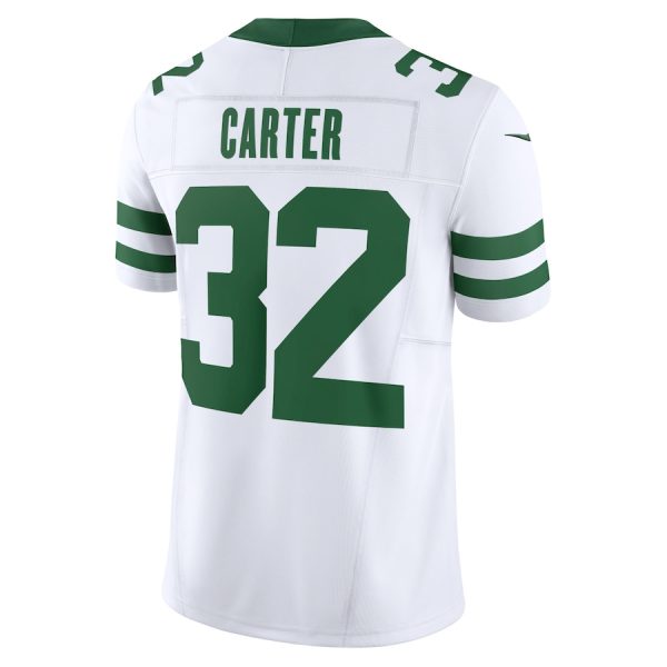 Men's New York Jets Michael Carter Nike Legacy White Vapor F.U.S.E. Limited Jersey - GNE DROP433