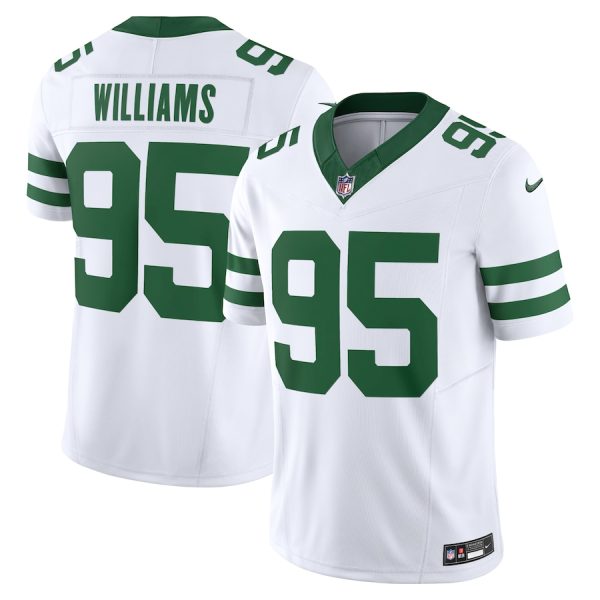 Men's New York Jets Quinnen Williams Nike Legacy White Vapor F.U.S.E. Limited Jersey - GNE DROP415