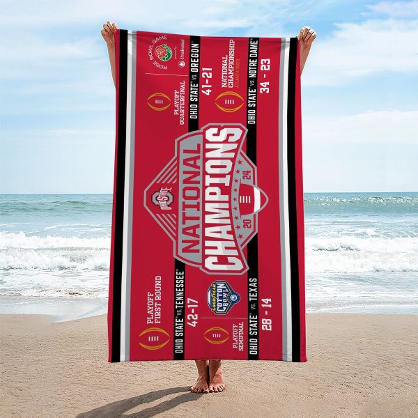 Ohio State Buckeyes Football Rectangle Beach Towel - MAITM 9713