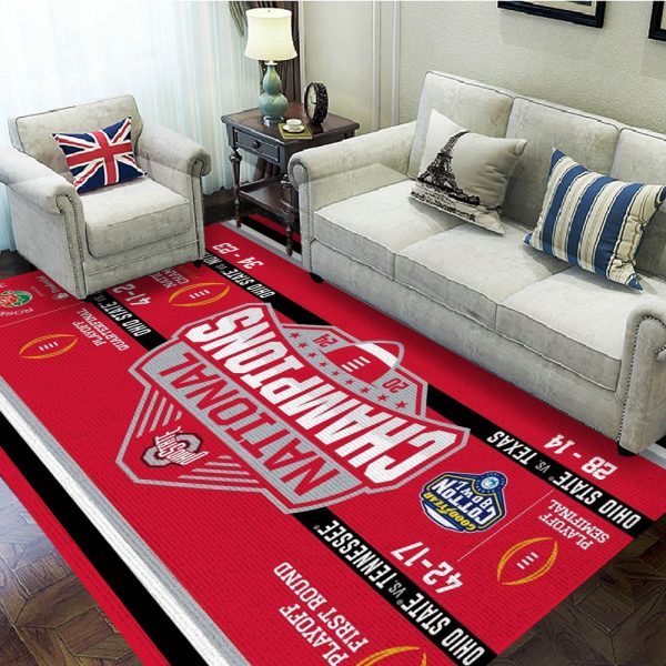 Ohio State Buckeyes Football Rectangular Rug - MAITM 9729