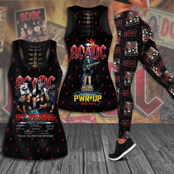 Rock Music Hollow Tank Top Leggings - HOATT 7799