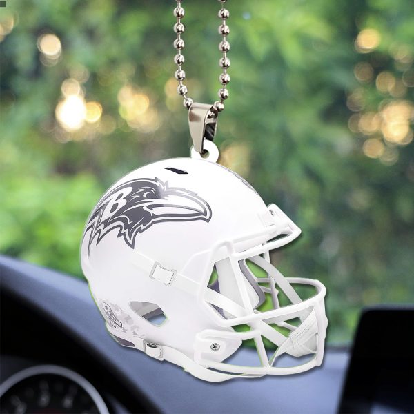 Baltimore Ravens Custom Shape 2-sided Acrylic Car Ornament - TANTN 10363