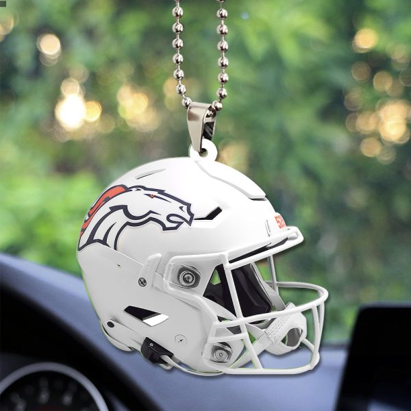 Denver Broncos Custom Shape 2-sided Acrylic Car Ornament - TANTN 10418