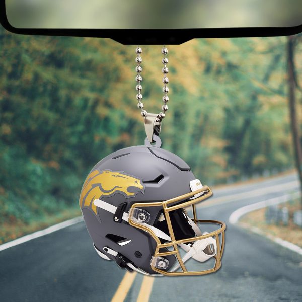 Denver Broncos Custom Shape 2-sided Acrylic Car Ornament - TANTN 10419