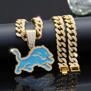 Detroit Lions Alloy Pendant Necklace - MAITM DROP006