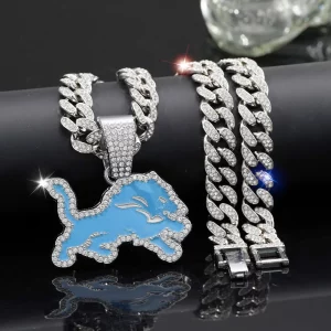 Detroit Lions Alloy Pendant Necklace - MAITM DROP006