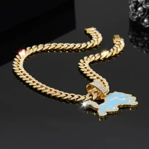 Detroit Lions Alloy Pendant Necklace - MAITM DROP006