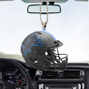 Detroit Lions Custom Shape 2-sided Acrylic Car Ornament - TANTN 10354