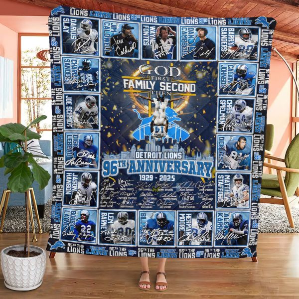 Detroit Lions Quilt Blanket - TANTN 10409