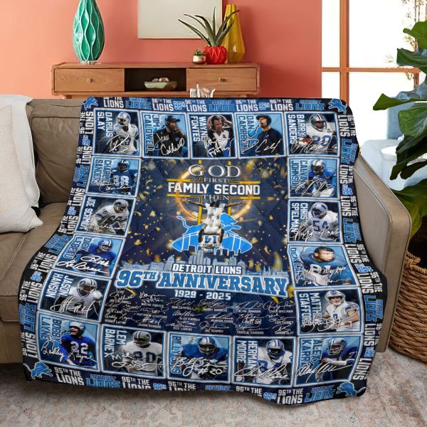 Detroit Lions Quilt Blanket - TANTN 10409