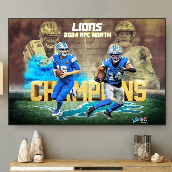 Detroit Lions Rectangle Canvas With Inner Frame - VANDH 4143