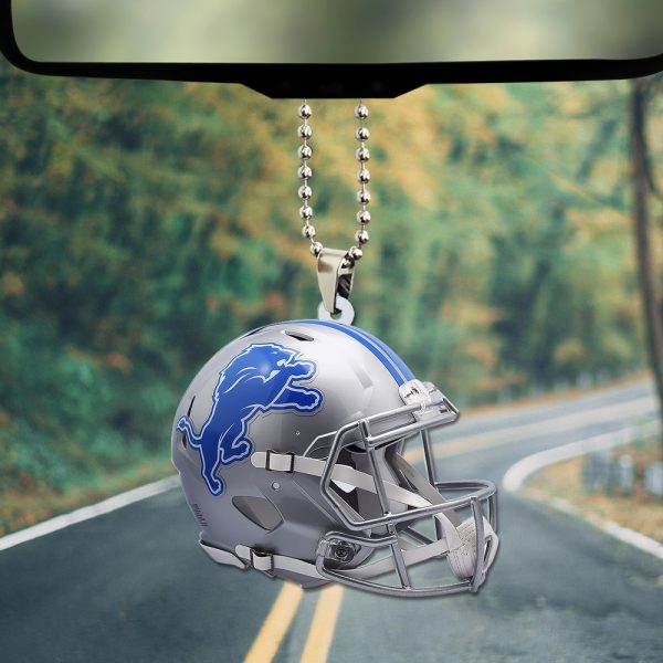 Detroit Lions Custom Shape 2-sided Acrylic Car Ornament - TANTN 10402