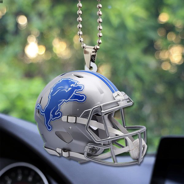 Detroit Lions Custom Shape 2-sided Acrylic Car Ornament - TANTN 10402