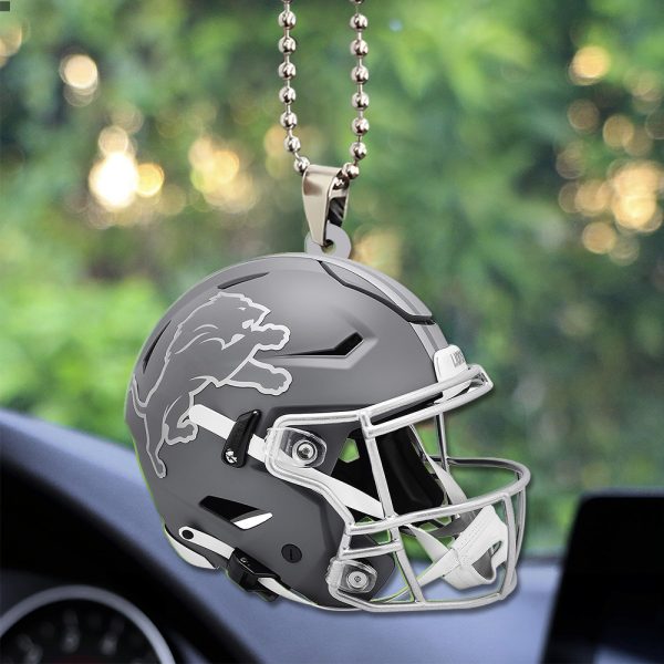 Detroit Lions Custom Shape 2-sided Acrylic Car Ornament - TANTN 10403