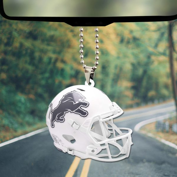 Detroit Lions Custom Shape 2-sided Acrylic Car Ornament - TANTN 10404